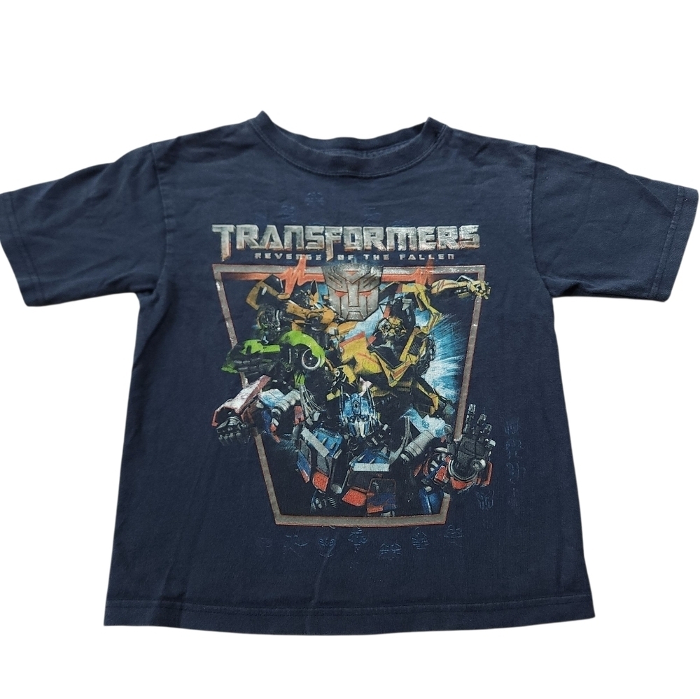 Y2K Kids Transformers Revenge Of The Fallen Graphic T Shirt Sz XS